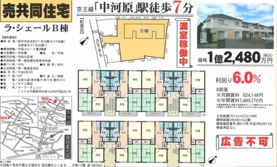 东京都府中市8户小型公寓，回报率6%