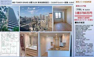 东京都中央区新建塔楼公寓，可观晴空塔