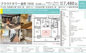 东京都葛饰区金町车站步行1分钟  2021年6月建造，未入住公寓